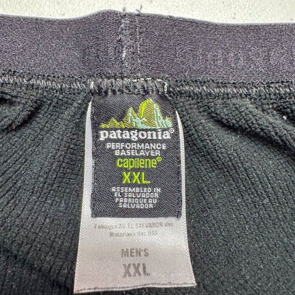 Patagonia Capilene Base Layer Pants Mens 2XL Black Long Johns Ski Snowboard Run - Picture 7 of 13